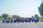 Harish Choudhary took out a bike rally