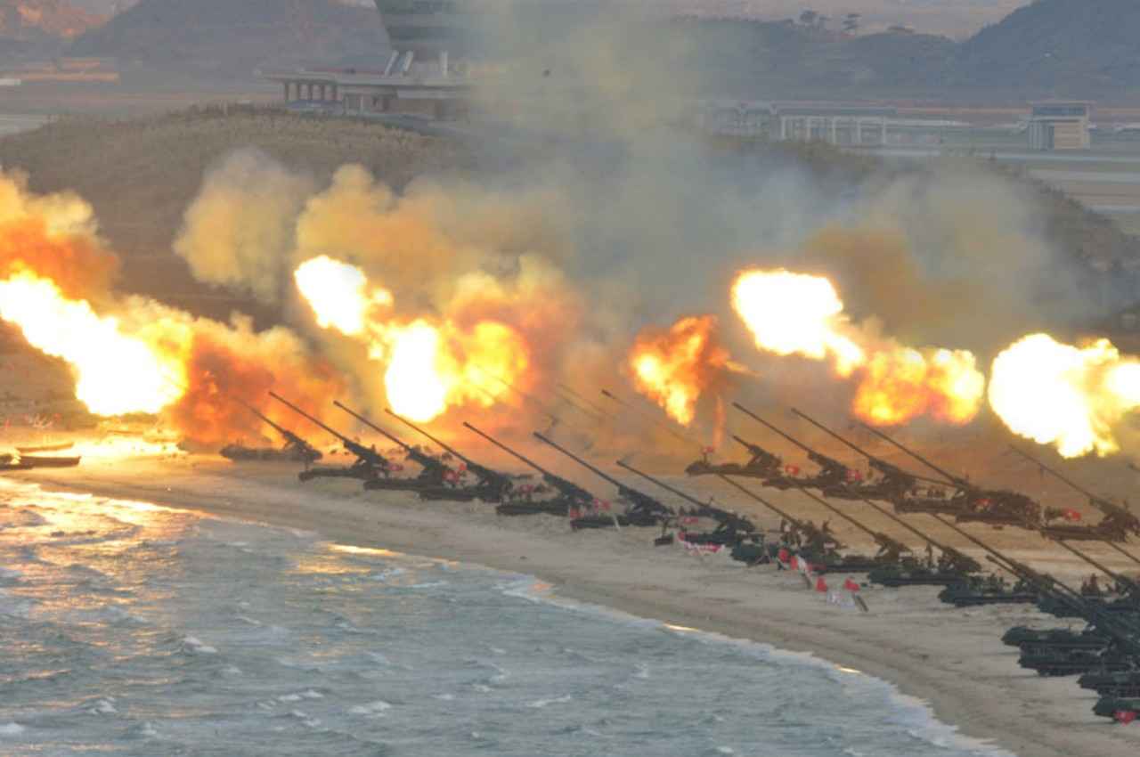 North Korea fires artillery North Korea fires artillery