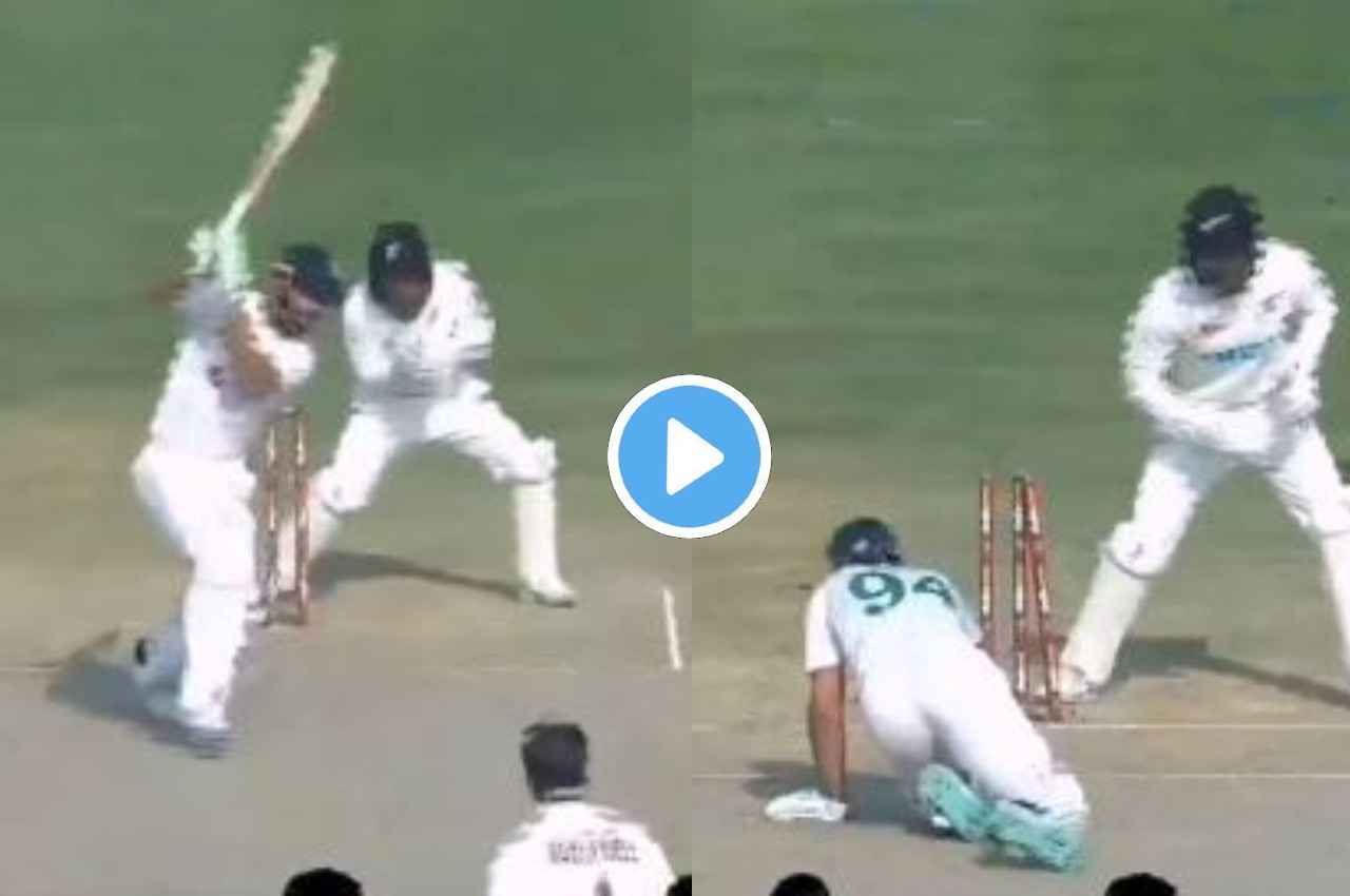 PAK vs NZ: आगे बढ़कर शॉट मारने जा रहे थे Shan Masood, गेंदबाज ने दे दिया चकमा और हो गया खेल, देखें वीडियो