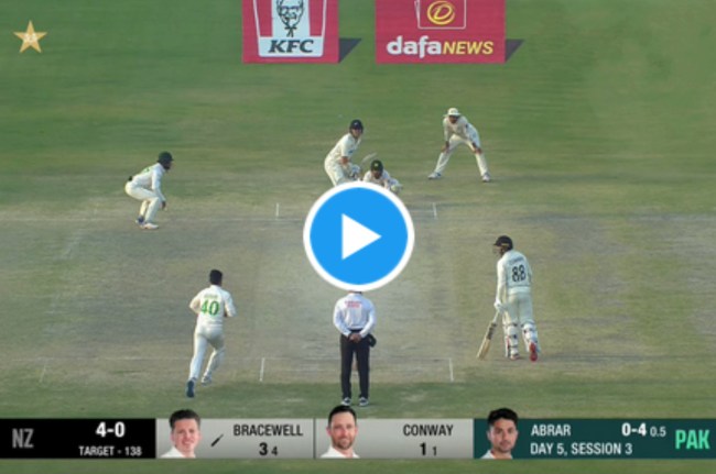 PAK vs NZ 1st Test Michael Bracewell Abrar Ahmed