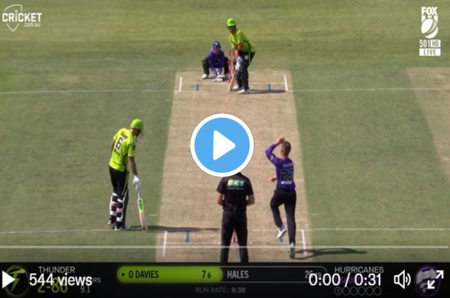 BBL 2022 Oliver Davies hit two amazing six to D Arcy Short