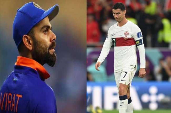 Virat Kohli emotional tweet to Cristiano Ronaldo after morocco vs portugal fifa world cup 2022