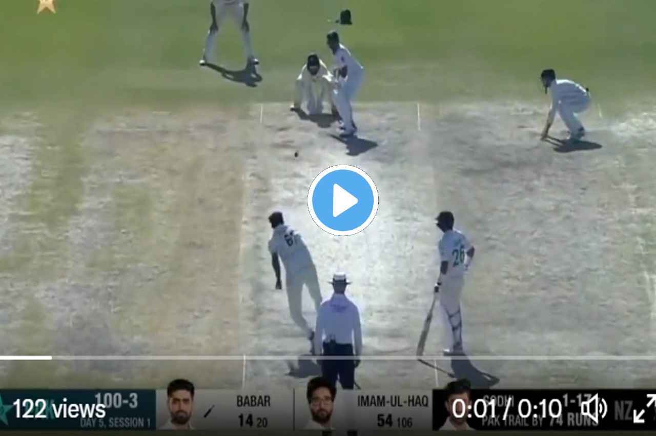 PAK vs NZ live score Babar Azam lbw Ish Sodhi