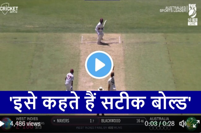 AUS vs WI Kyle Mayers bowled mitchell Starc AUS vs WI Kyle Mayers bowled mitchell Starc