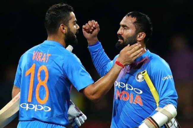 dinesh karthik virat kohli