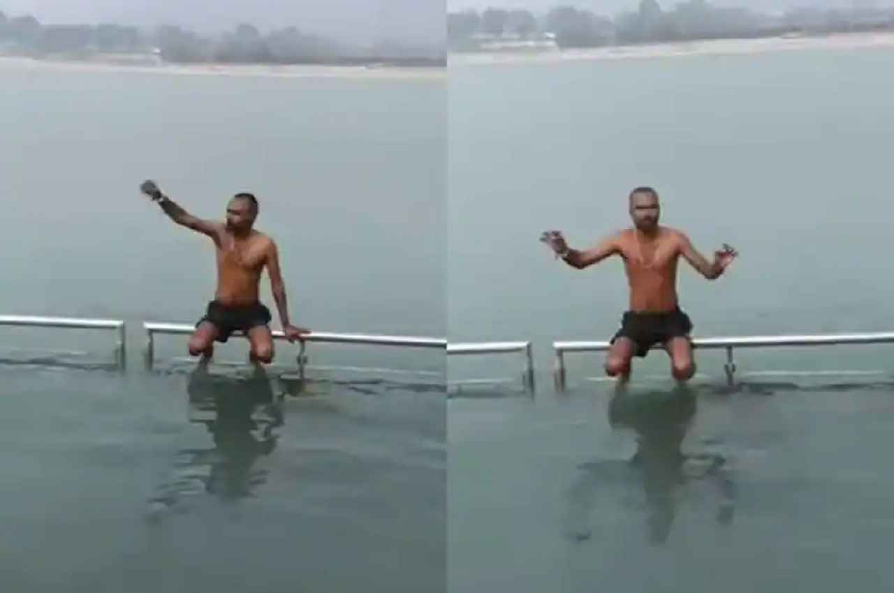 Viral Video: भक्तों की ओर से ये आदमी लगाएगा ठंडे पानी में डुबकी, सिर्फ 10 रुपये में होगी आपकी मान्यता पूरी!