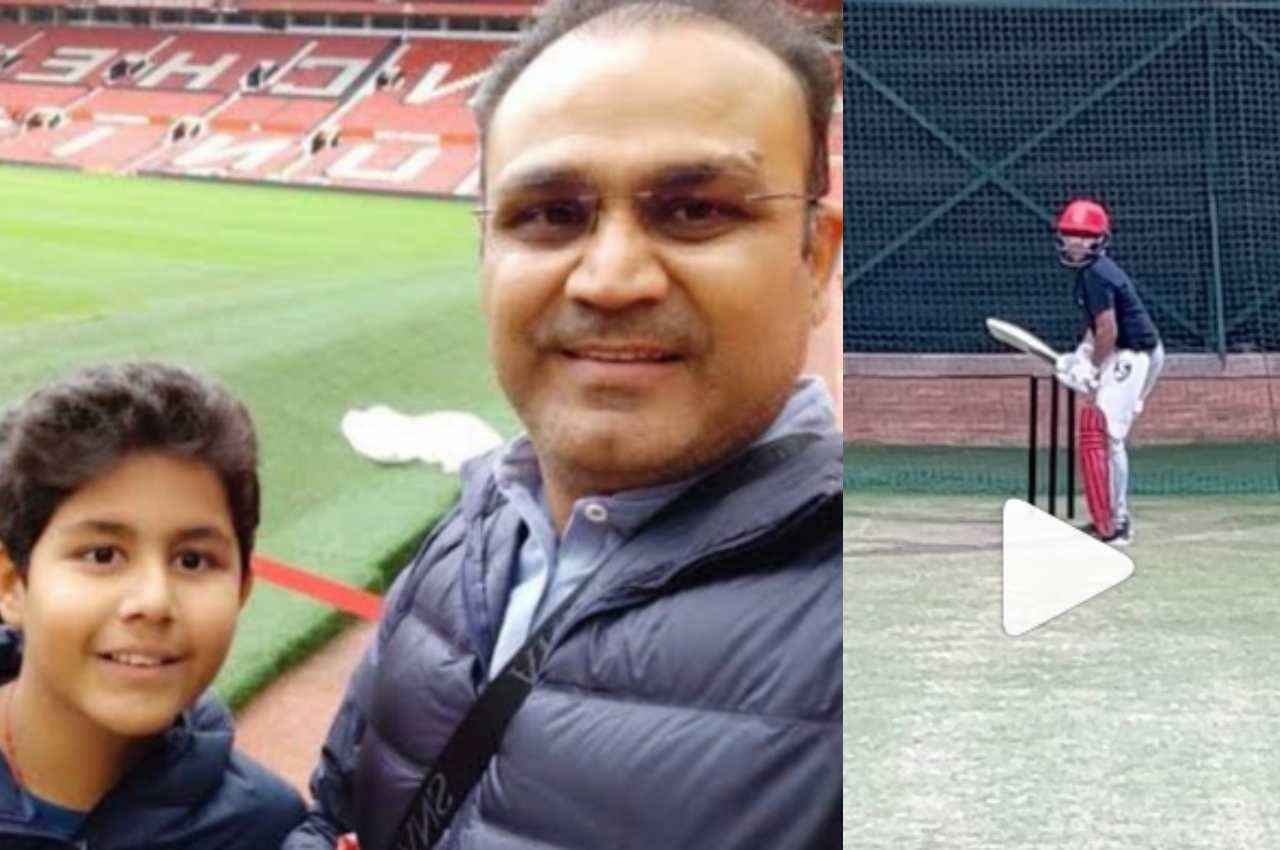 वही स्टांस, वही बैकलिफ्ट...गेंदबाजी को तबाह करने आ गया वीरेंद्र सहवाग का बेटा, दिल्ली की टीम में हुआ चयन