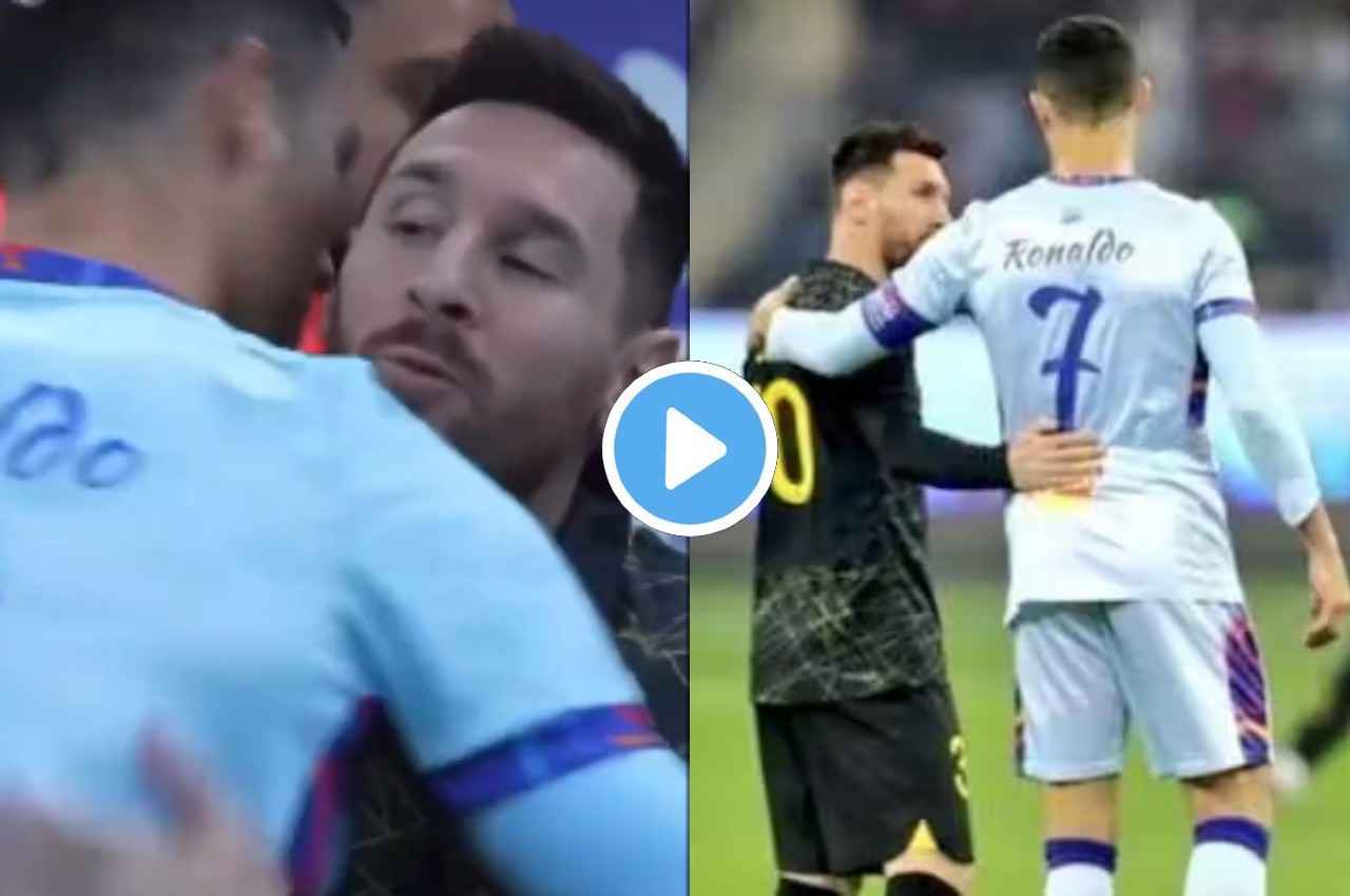 Cristiano Ronaldo को देख मुस्कुराए Lionel Messi, लगाया गले, देखें दिग्गजों के बीच आखिरी मैच के दिल छू लेने वाले पल