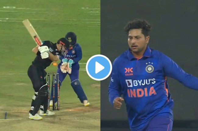 IND vs NZ Kuldeep Yadav Henry Nicholls