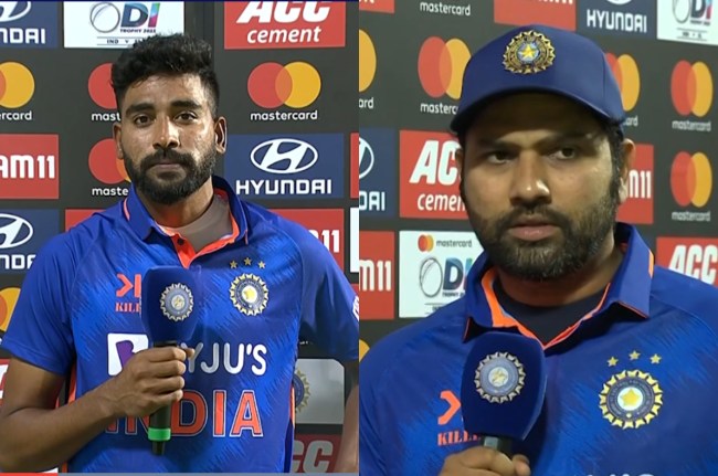 IND vs SL Rohit Sharma Mohammed siraj