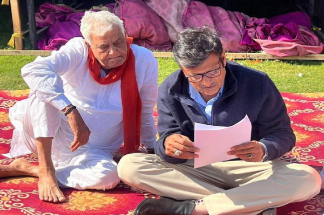 Kirodi Lal Meena on protest