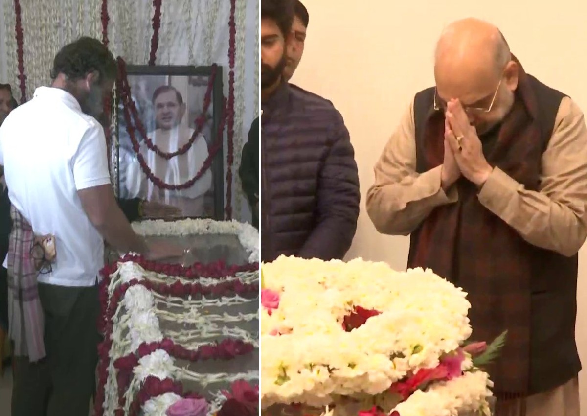 Rahul Gandhi pays tribute to sharad yadav