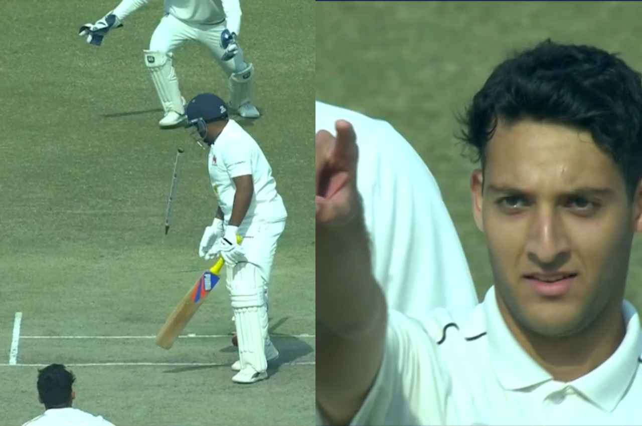 Ranji Trophy: रहाणे की टीम पर भारी पड़ा दिल्ली का ये बॉलर, हवा में उड़ा दिया शतकवीर का स्टंप