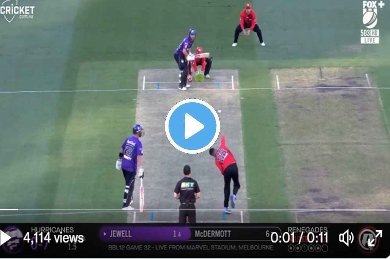 BBL 2022-23: उम्र 25 साल...नाम है Caleb Jewell...घुटना टेक ठोक डाला तूफानी छक्का, आप भी कहेंगे वाह