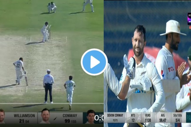 first Test 100 in 2023 has been scored by Devon Conway