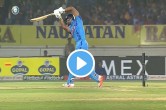 IND vs SL 3rd T20 live score dangerous six hit by Rahul Tripathi