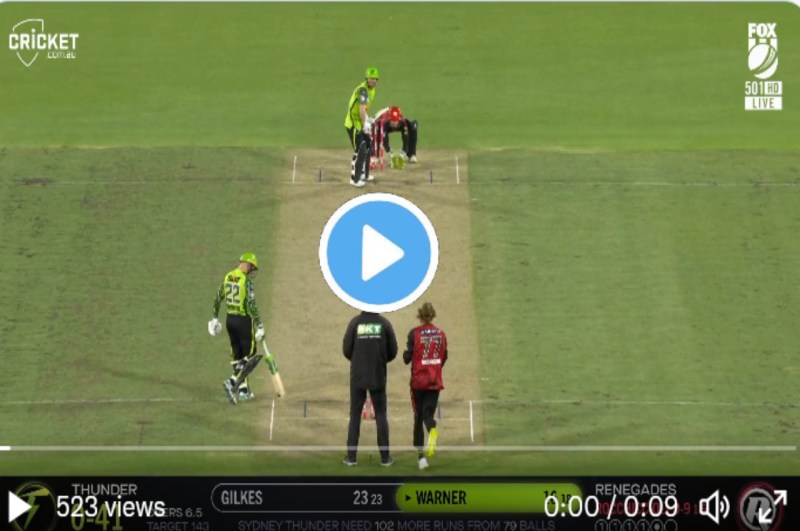 BBL 2022-23 live David Warner hit a stormy six