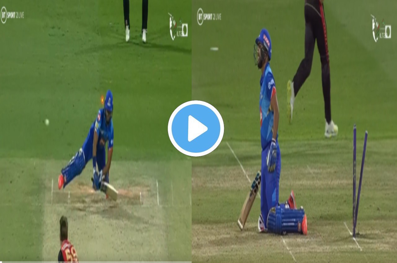 nicholas pooran got clean bowled on tom curran yorker