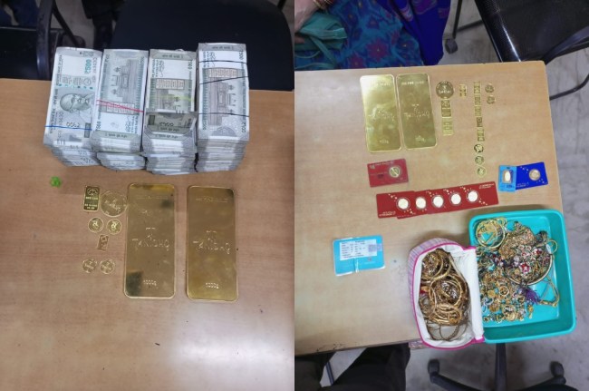 बरामद नकदी और आभूषण