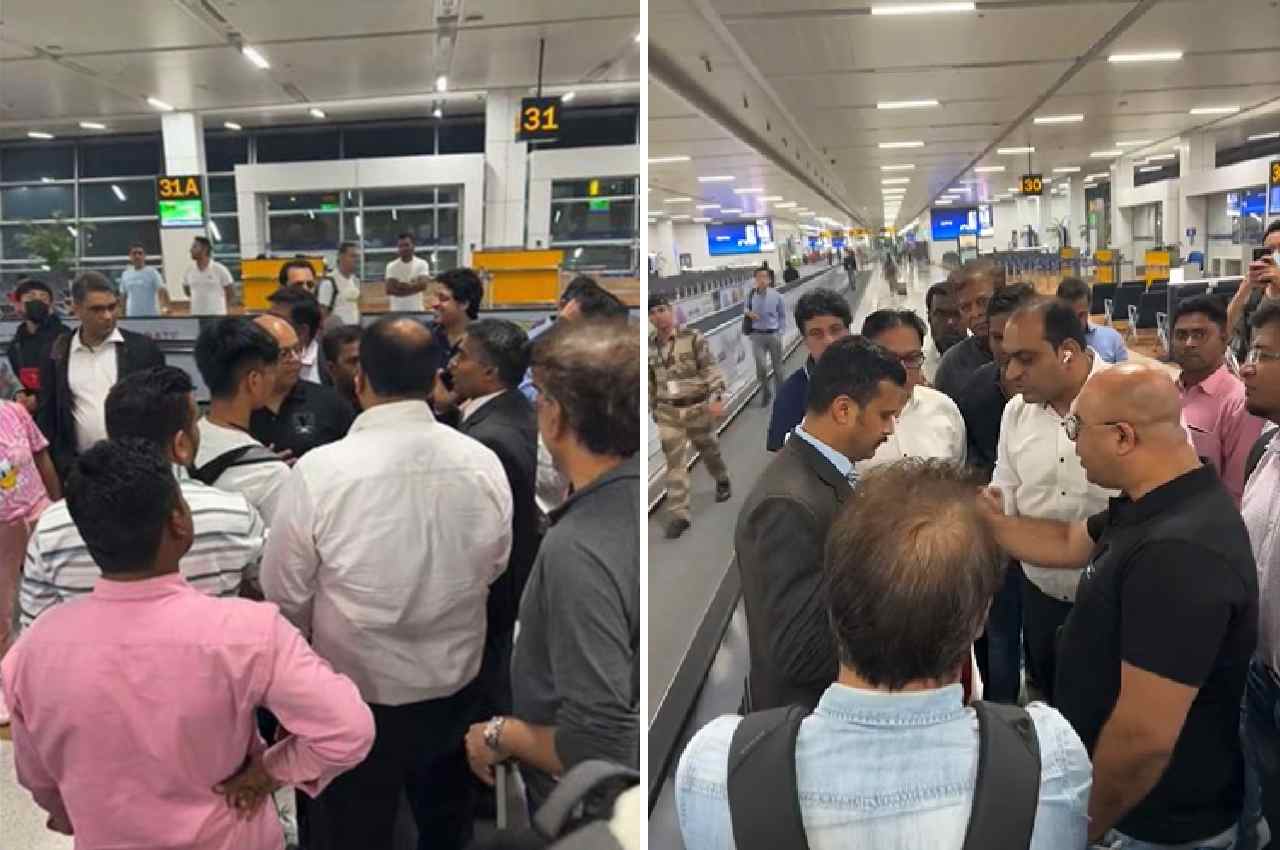 delhi airport, Air India, Passengers Air India staff in heated argument, delhi airport flights