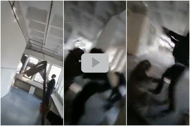 viral video leopard enters court premises in ghaziabad many injures caught on camera