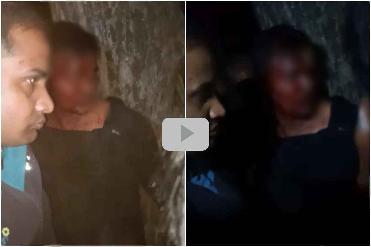 villagers tied young man to tree and beat him In Gorakhpur, hindi news, video viral
