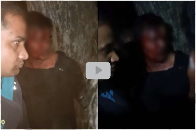 villagers tied young man to tree and beat him In Gorakhpur, hindi news, video viral