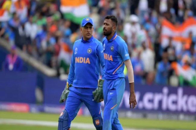 IND vs NZ Hardik Pandya MS Dhoni