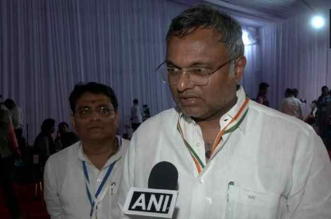 Karti Chidambaram on EVM Karti Chidambaram on EVM, EVM, electoral machines, congress on EVM, Election commission of India, plenary session