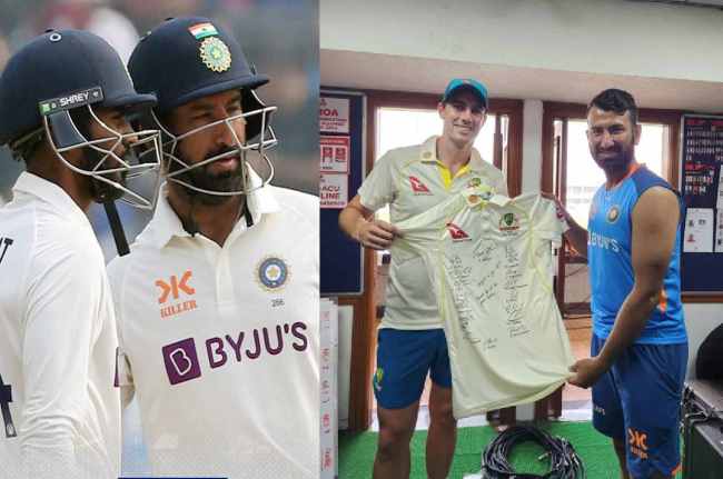 IND vs AUS Pat Cummins gave special gifts to Cheteshwar Pujara IND vs AUS Pat Cummins gave special gifts to Cheteshwar Pujara