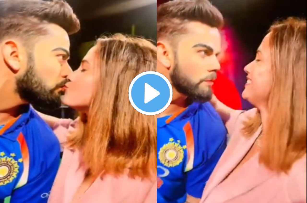 Beautiful Girl kissed Virat Kohli statue video went viral