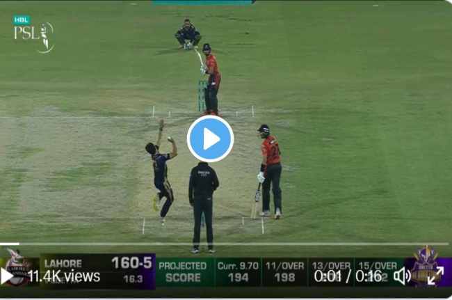 PSL 2023 Sikandar Raza played a stormy six naseem shah shocked