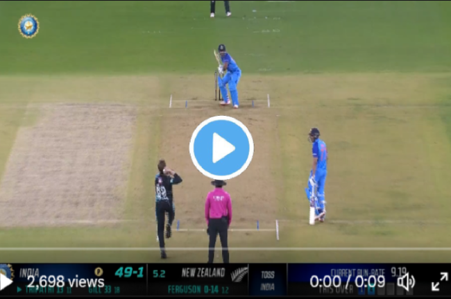 IND vs NZ 3rd T20I Rahul Tripathi stormy six