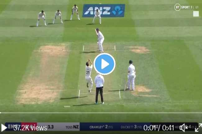 NZ vs ENG 2nd test Zak Crawley Dismissed by Matt Henry