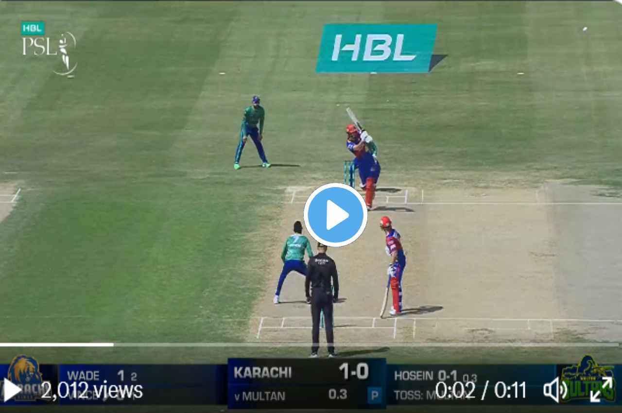 PSL 2023: 2 कदम निकालकर James Vince ने लगाया खूबसूरत छक्का, देखें