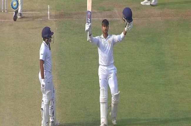 Ranji Trophy Mayank Agarwal completes century in Karnataka vs Saurashtra 2nd Semi Final Ranji Trophy Mayank Agarwal completes century in Karnataka vs Saurashtra 2nd Semi Final