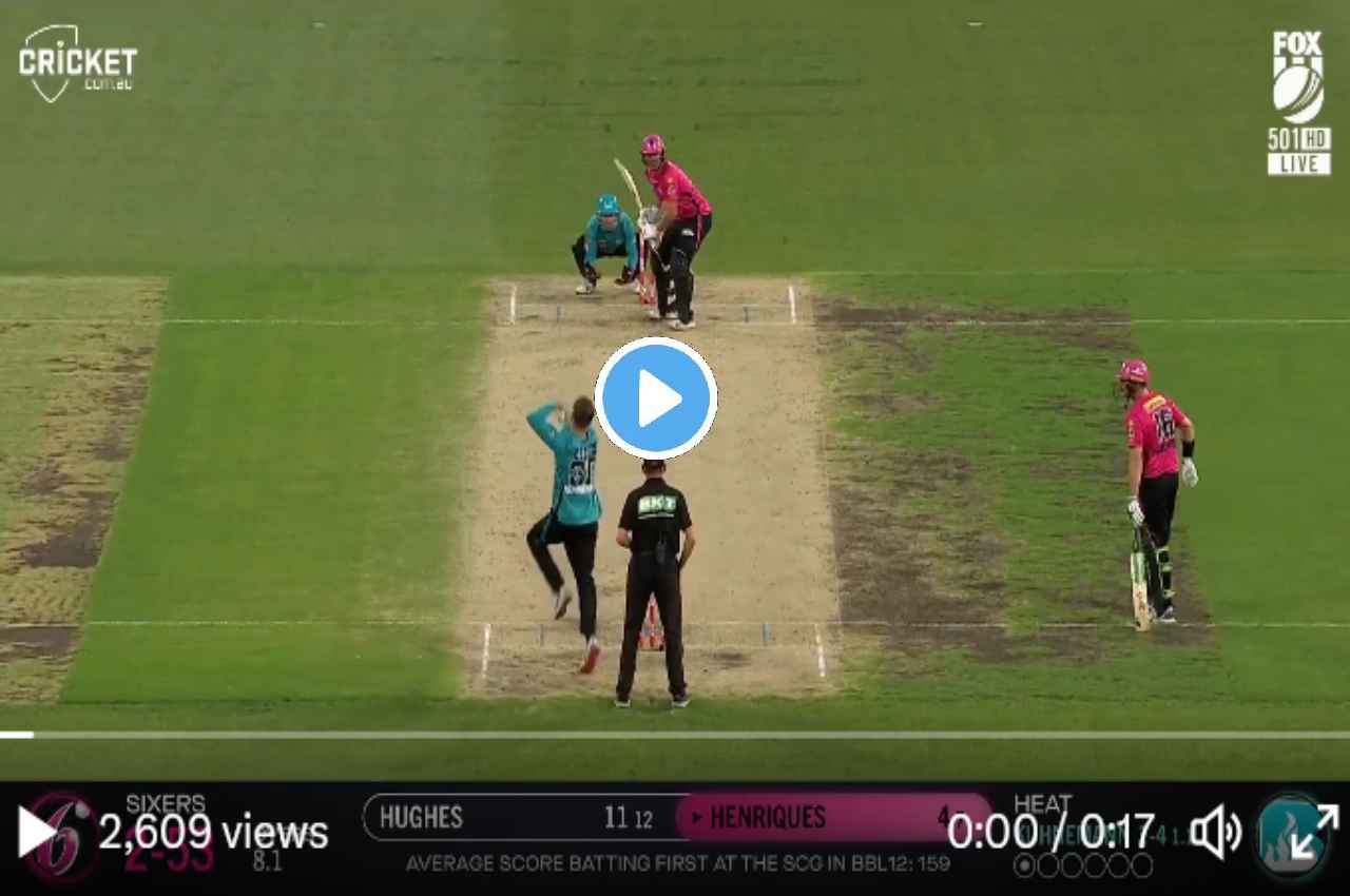 BBL 2023: स्पिनर ने दिया Moises Henriques को गच्चा, हिल भी नहीं पाए और खेल हो गया, देखें