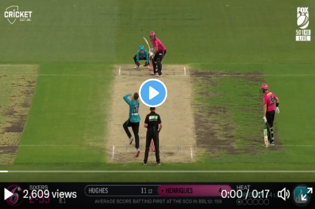 BBL 2023 Moises Henriques lbw bowled Matthew Kuhnemann watch video