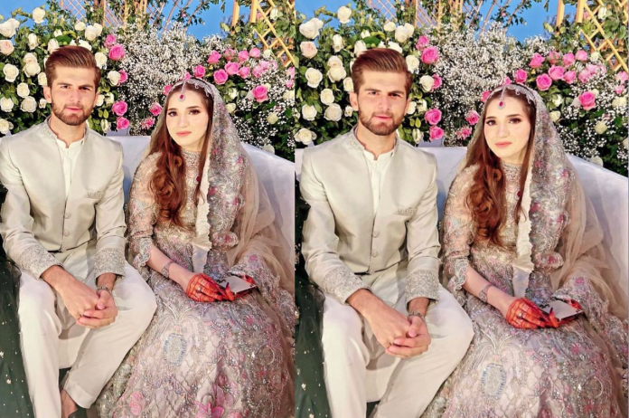 Shaheen Afridi wedding photos viral ansha afridi look very beautiful