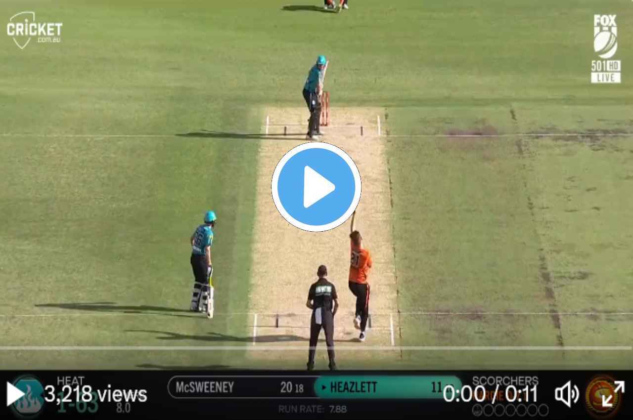 BBL 2023 live score Sam Heazlett hit amazing six