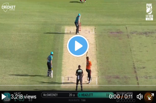 BBL 2023 live score Sam Heazlett hit amazing six