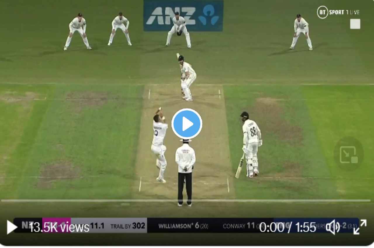 NZ vs ENG live Kane Williamson dismissed James Anderson