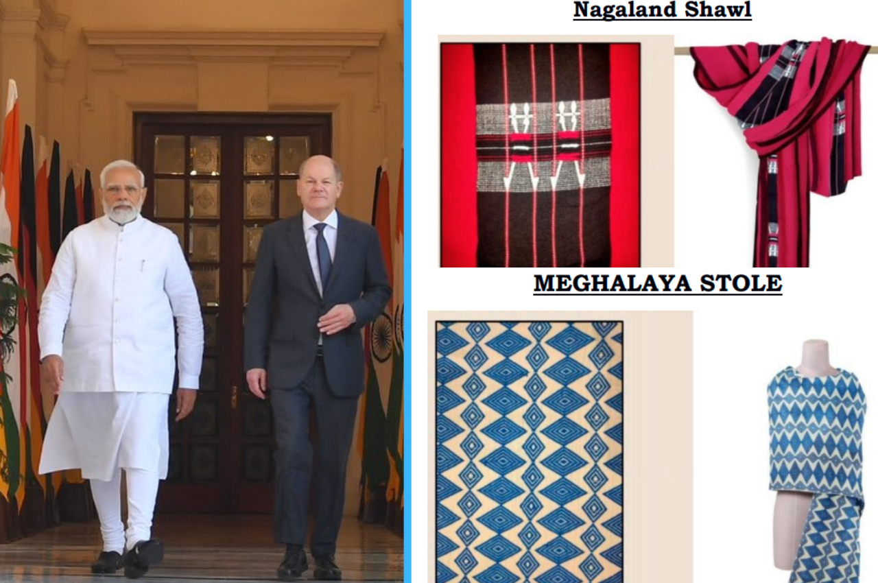 PM Narendra Modi, Meghalaya Nagaland Stols, German Chancellor Olaf Scholz, German Chancellor Visit India, German Chancellor, Olaf Scholz, Meghalaya stoles, tribe's culture and tradition, Indian Tribe News