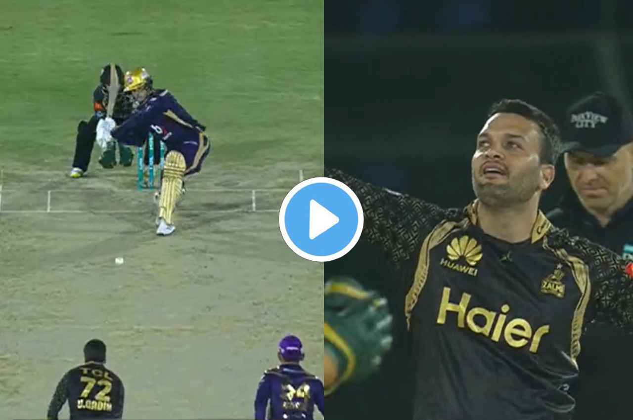 PSL 2023: छक्का कूटने चले थे जेसन रॉय, उस्मान कादिर ने बिखेर डालीं गिल्लियां, देखें वीडियो