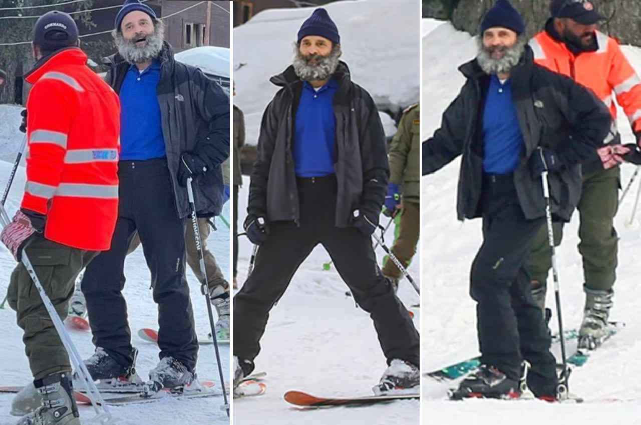 Rahul Gandhi skiing
