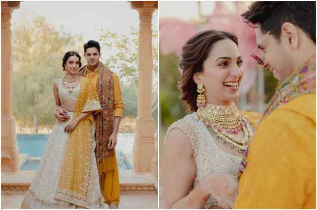 Sid Kiara Haldi Pictures