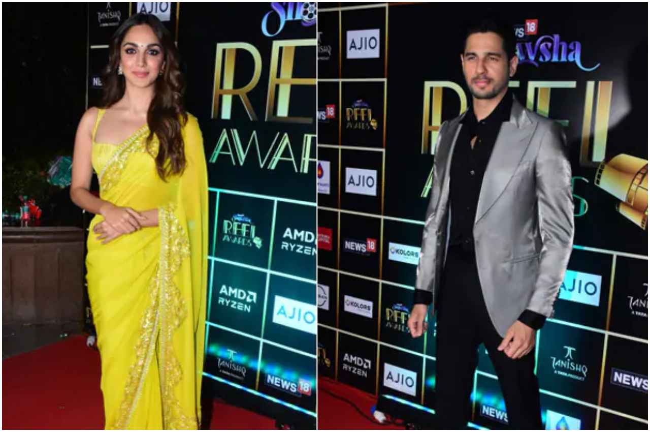 Sidharth Malhotra and Kiara Advani at a award show