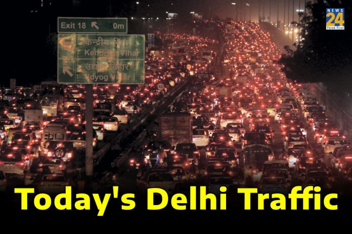 delhi traffic jam live,  delhi traffic jam today, delhi traffic jam update, Delhi Traffic Live Update, delhi traffic route, delhi traffic route today,  delhi traffic today, ncr traffic,