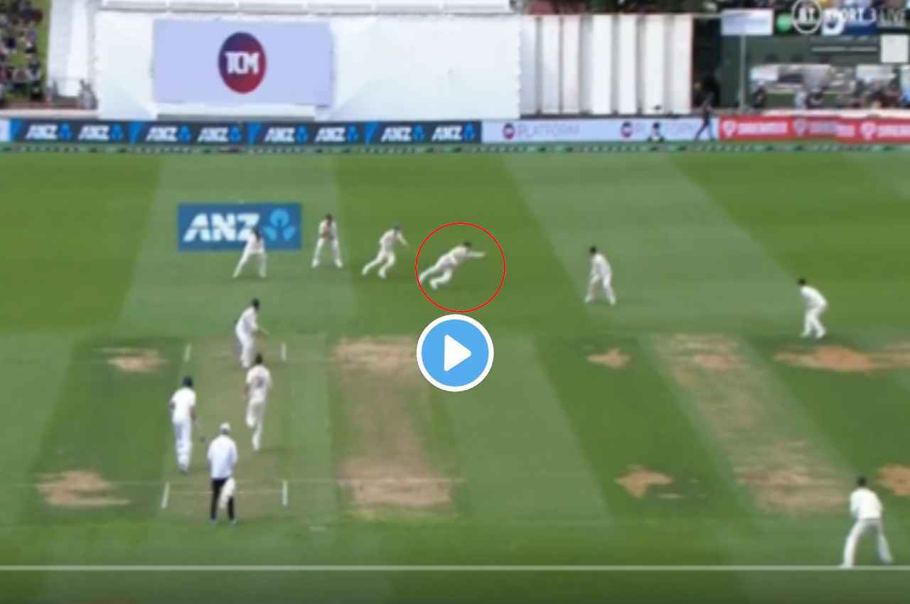 ENG vs NZ: हवा में चीते की तरह उछलें Bracewell, एक हाथ से पकड़ा गजब का कैच, देखें video