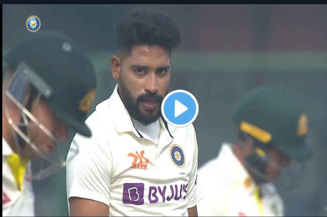 mohammad siraj fast ball hit helmet of david warner